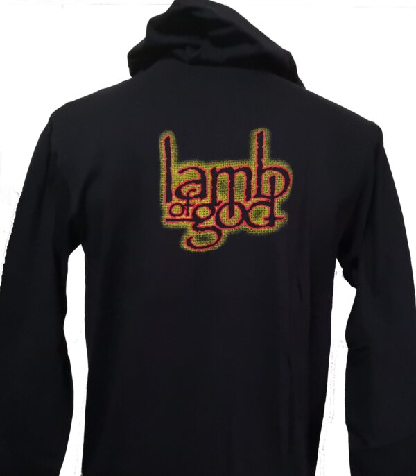 Lamb Of God long-sleeved t-shirt w/hoodie Pure American Metal size M - Image 2