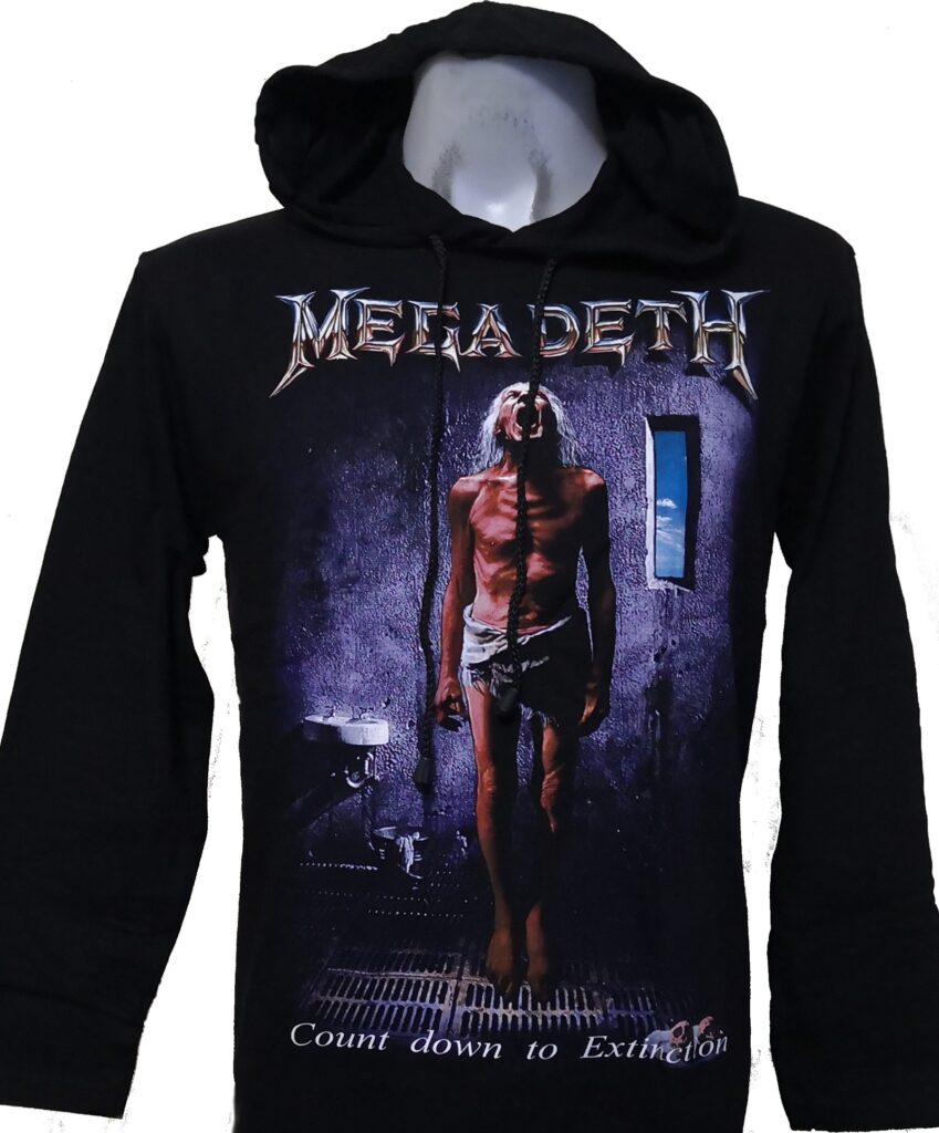 Megadeth longsleeved tshirt w/hoodie size M RoxxBKK