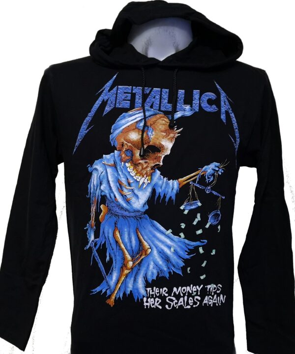 Metallica long-sleeved t-shirt w/hoodie size S