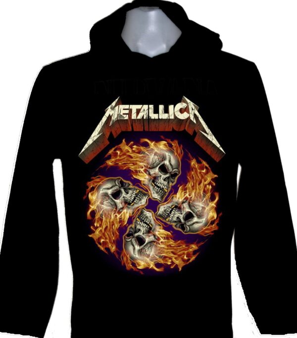 Metallica long-sleeved t-shirt w/hoodie size S