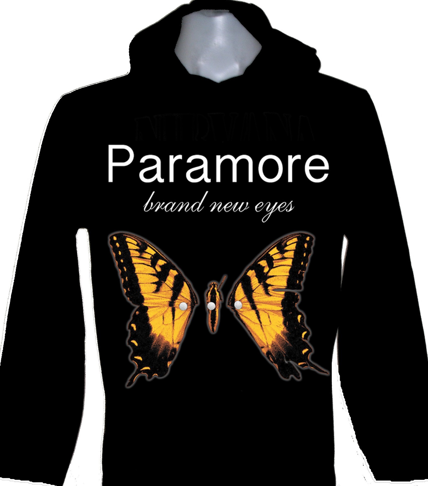 Paramore long-sleeved t-shirt w/hoodie Brand New Eyes size XL