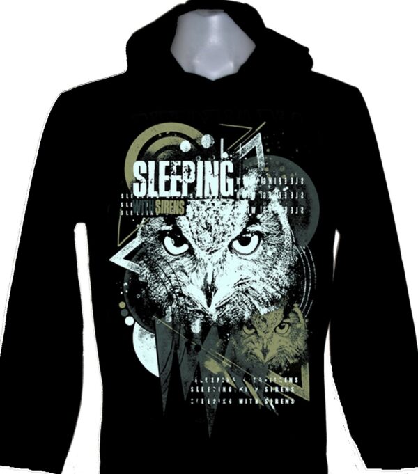 Sleeping With Sirens long-sleeved t-shirt w/hoodie size L
