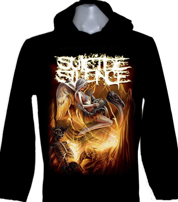 Suicide Silence long-sleeved t-shirt w/hoodie size M