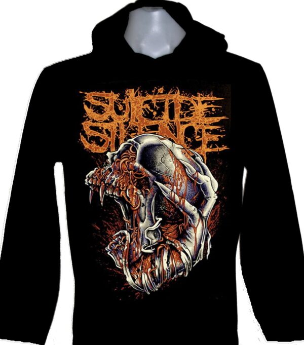 Suicide Silence long-sleeved t-shirt w/hoodie size L