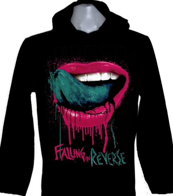Falling In Reverse long-sleeved t-shirt w/hoodie size L