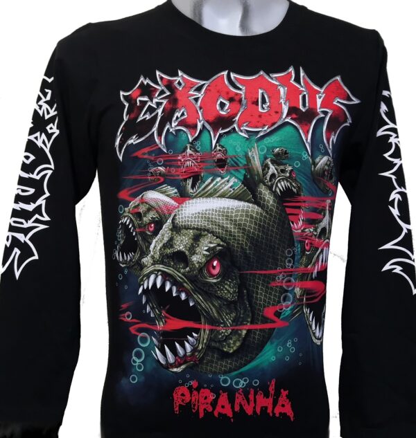 Exodus long-sleeved t-shirt Piranha size XXL