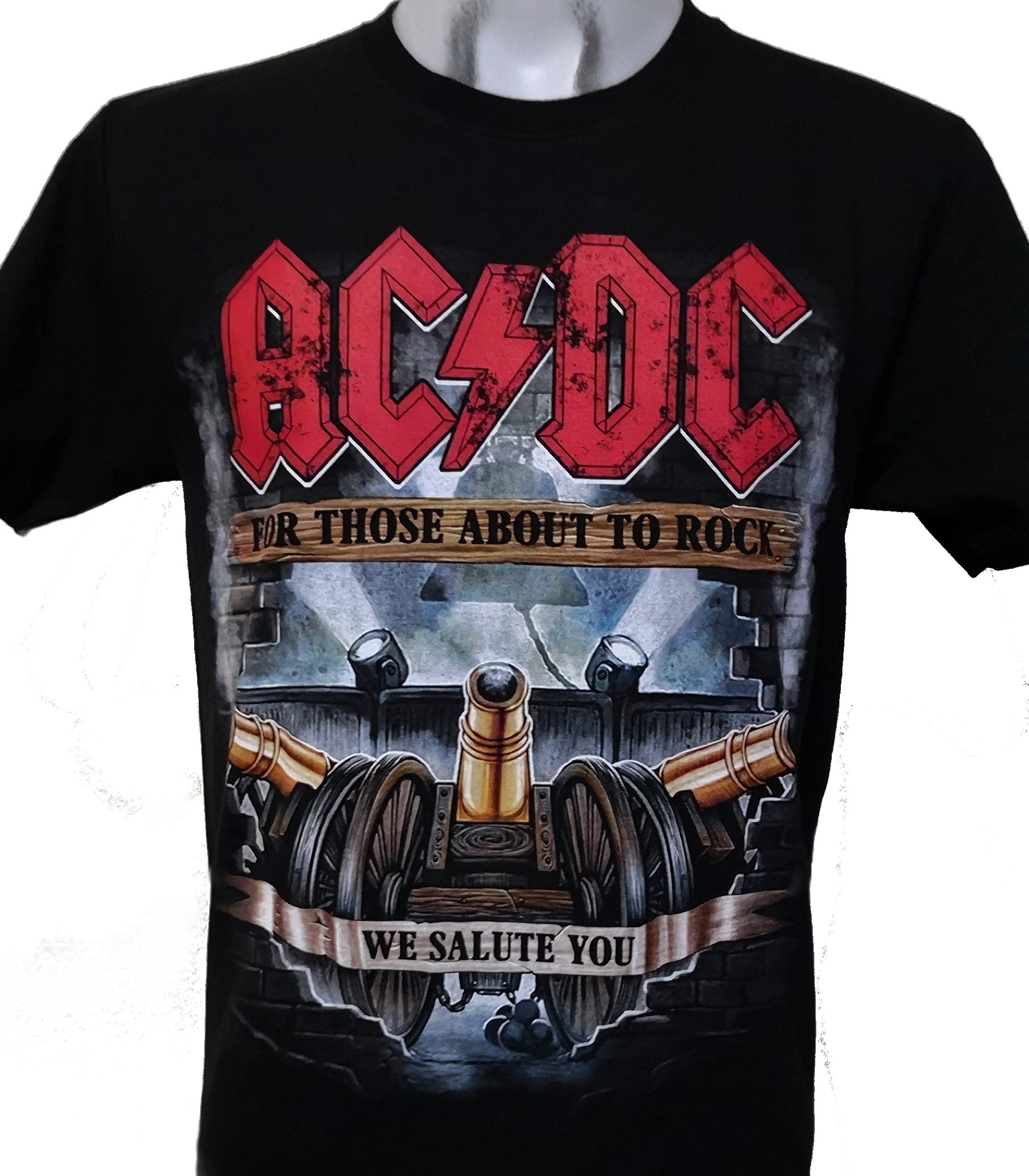 AC/DC Hommes T-shirt blanc Acdc ROCK BAND Fan Tee Logo Shirt