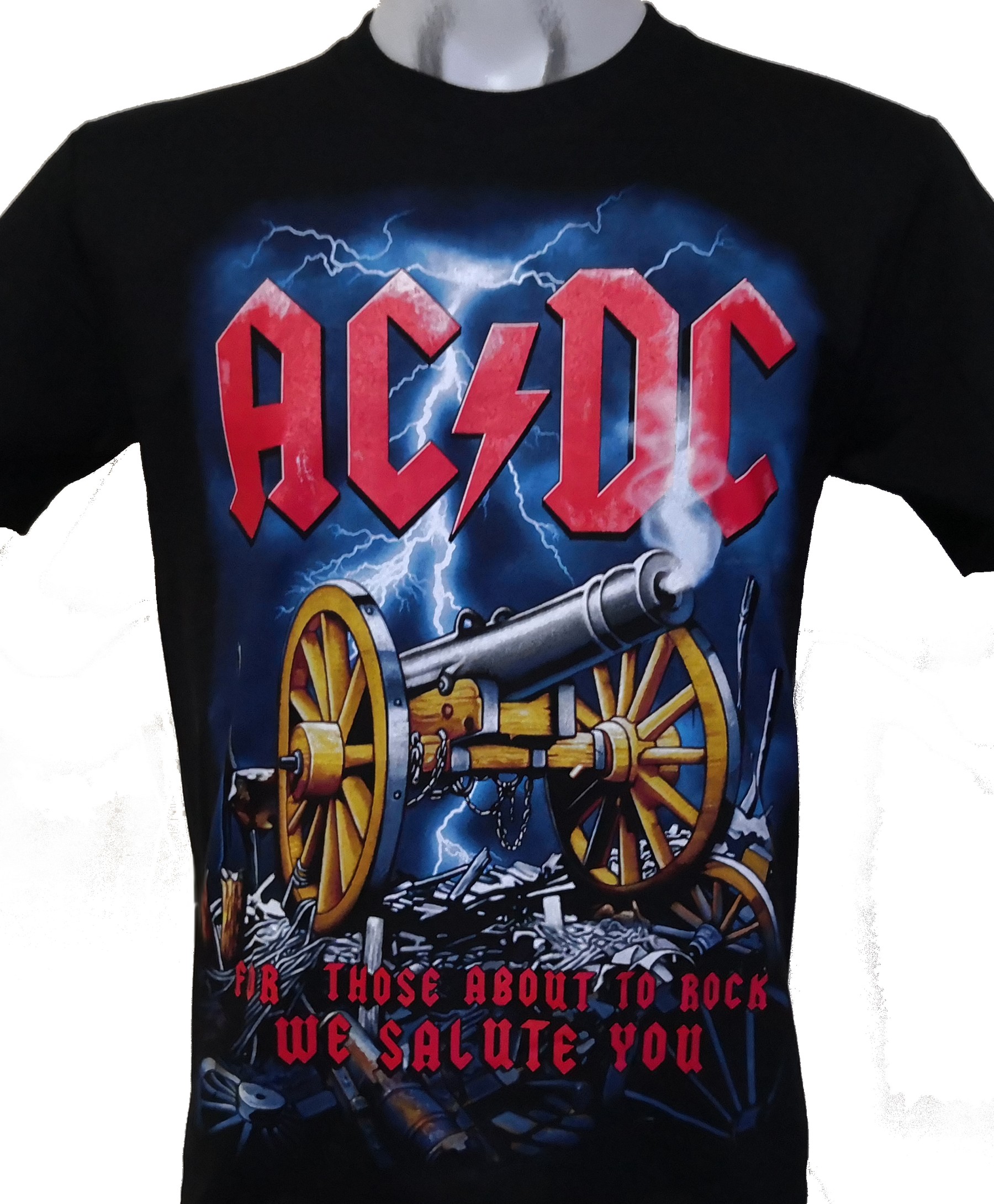 RoxxBKK – t-shirt Those To Rock M About AC/DC For size