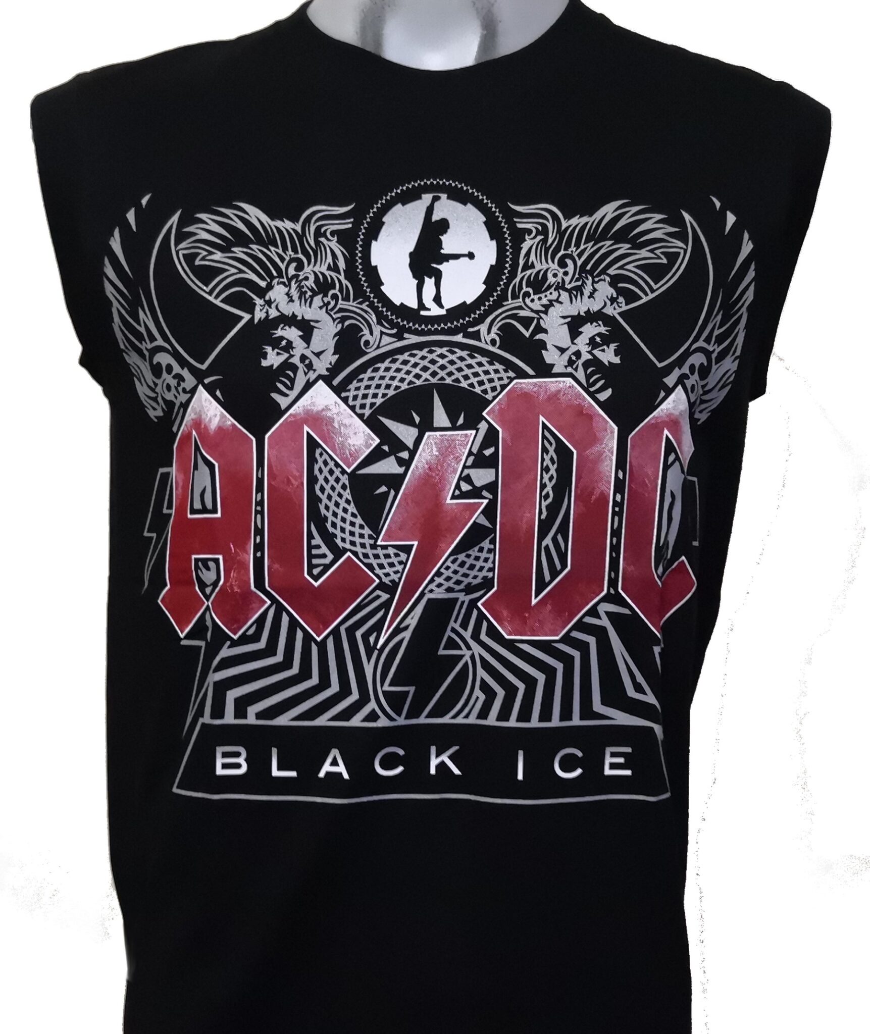 AC/DC sleeveless t-shirt Black Ice size S
