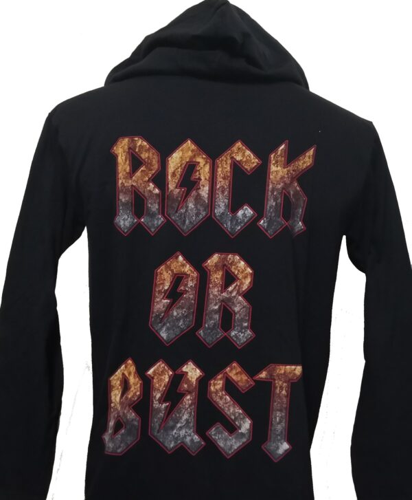 AC/DC long-sleeved t-shirt w/hoodie Rock or Bust size S - Image 2