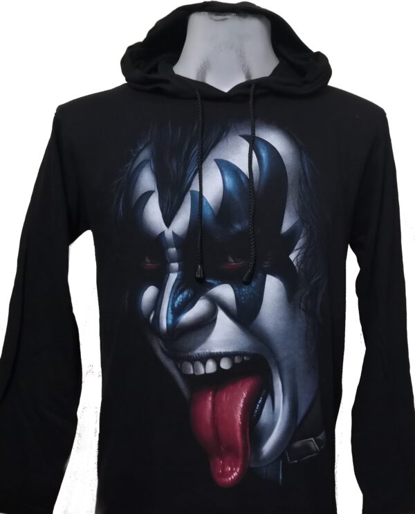Kiss long-sleeved t-shirt w/hoodie Gene Simmons size M