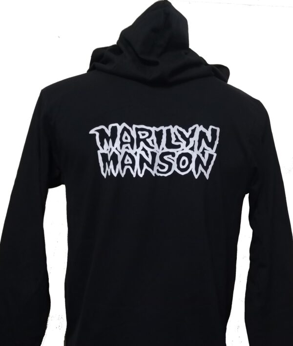Marilyn Manson long-sleeved t-shirt w/hoodie The Reverend size S - Image 2