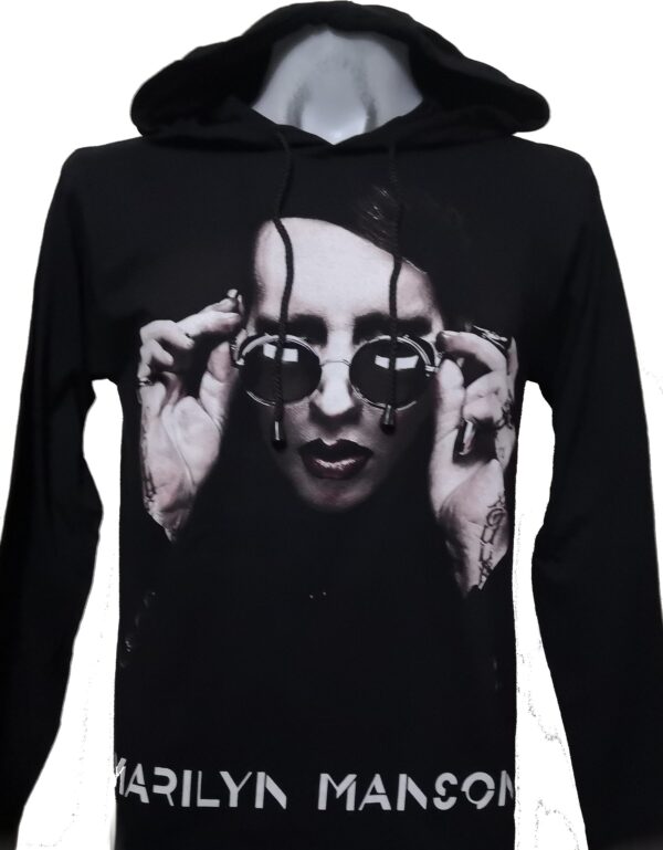 Marilyn Manson long-sleeved t-shirt w/hoodie size L