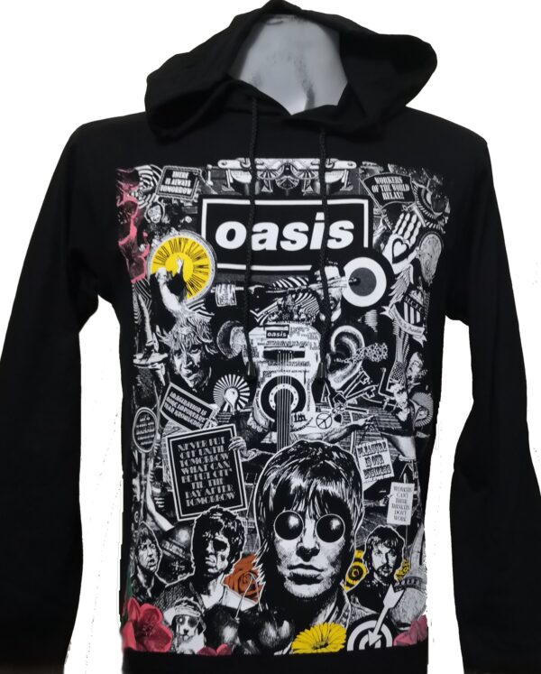 Oasis long-sleeved t-shirt w/hoodie size M