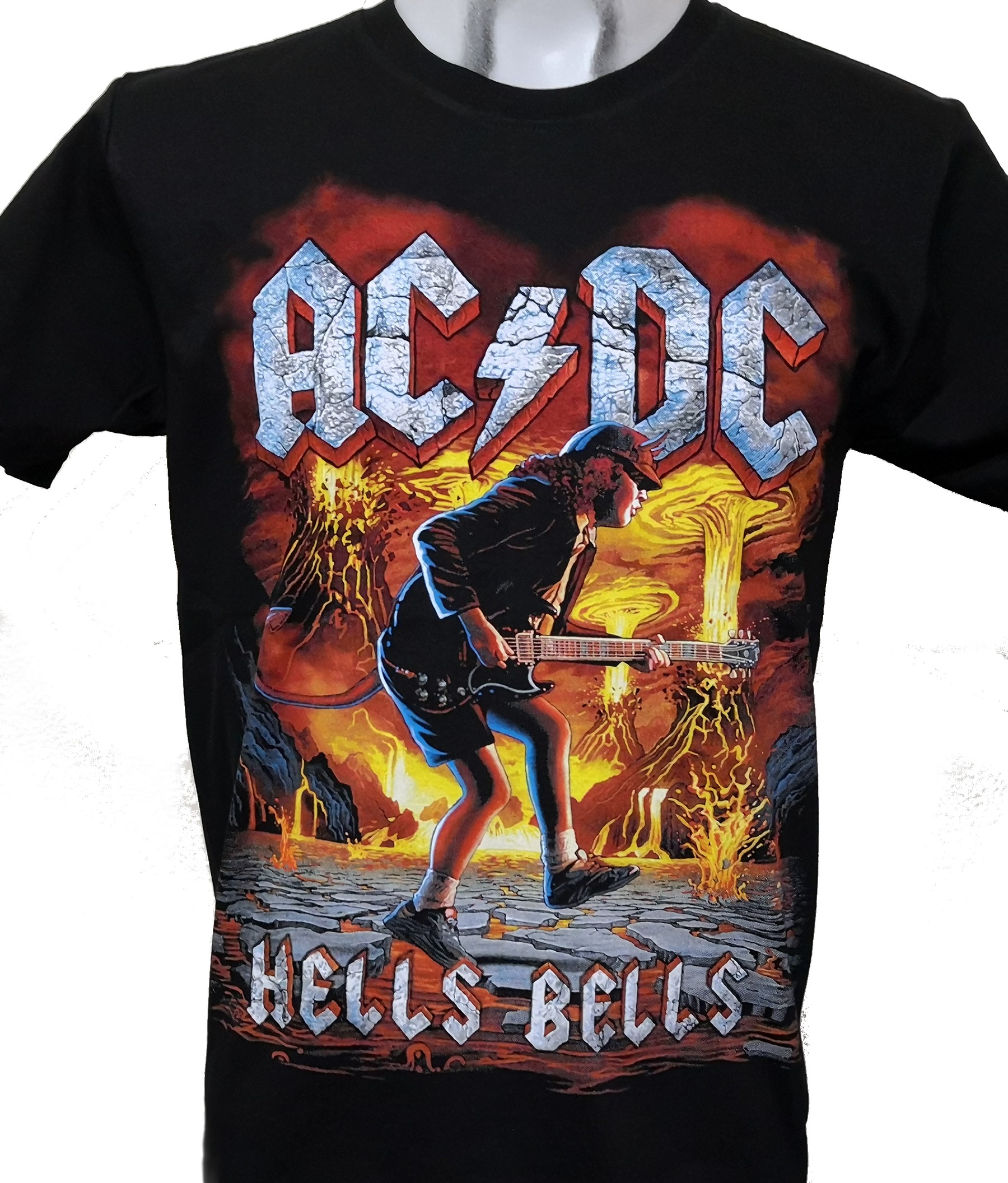 ACDC Hells Highway Live Hells Bells Men T Shirt Crew Neck Long Sleeve Tee Tops