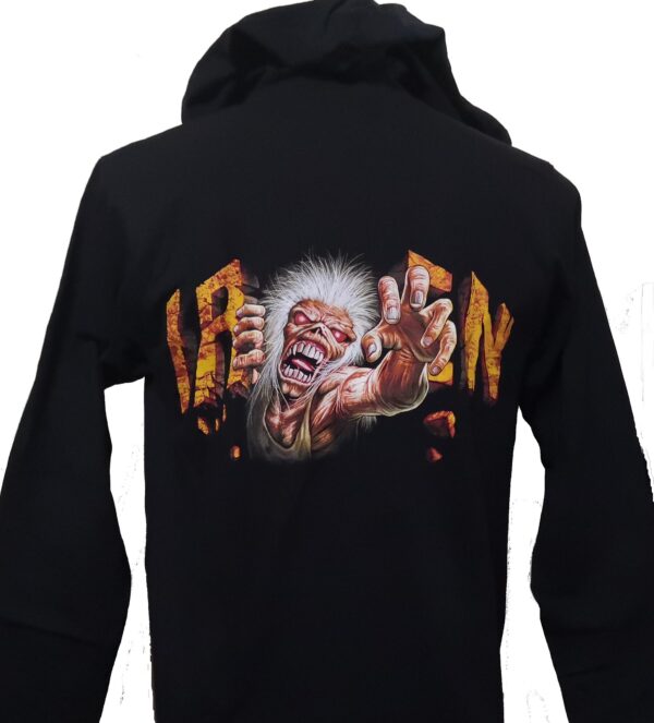Iron Maiden long-sleeved t-shirt w/hoodie Flight 666 size S - Image 2