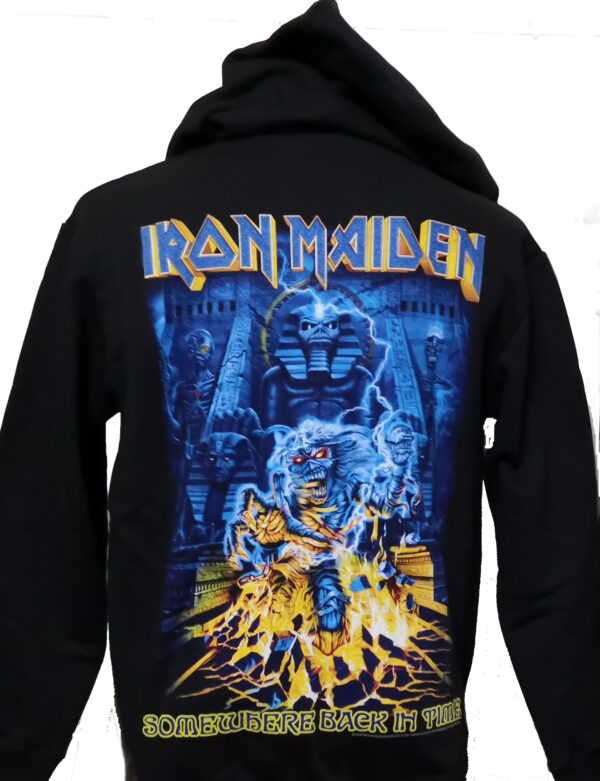 Iron Maiden hoodie/jacket Somewhere Back in Time size XXL - Image 3