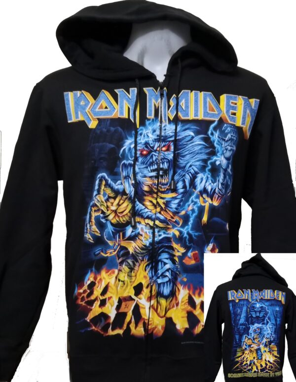 Iron Maiden hoodie/jacket Somewhere Back in Time size XXL