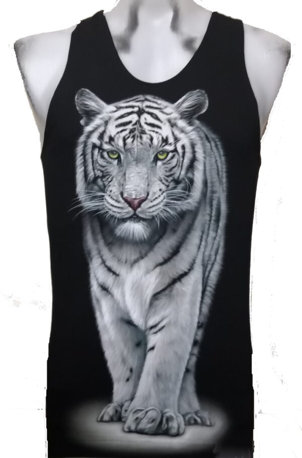 White tiger tank top size M
