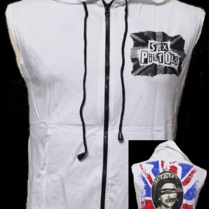Sex Pistols sleeveless t-shirt/jacket w/hoodie size M
