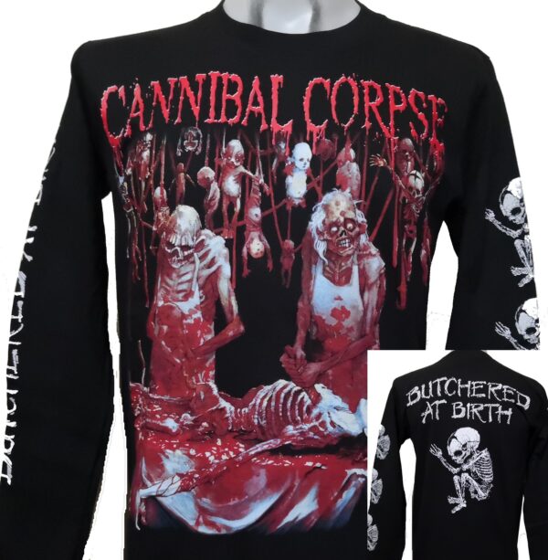 Cannibal Corpse long-sleeved t-shirt Butchered at Birth size XL