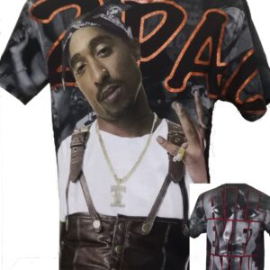 Tupac t-shirt All Eyez on Me size M all-over print