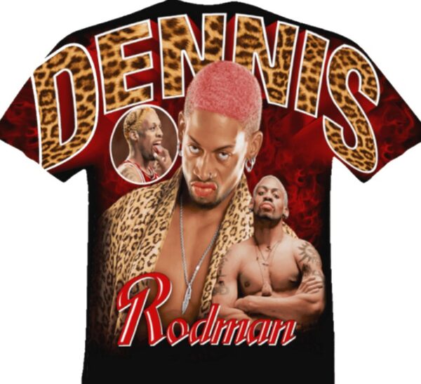 Dennis Rodman t-shirt size L all-over print - Image 2