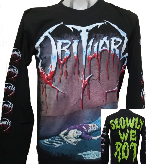 Obituary long-sleeved t-shirt Slowly We Rot size L