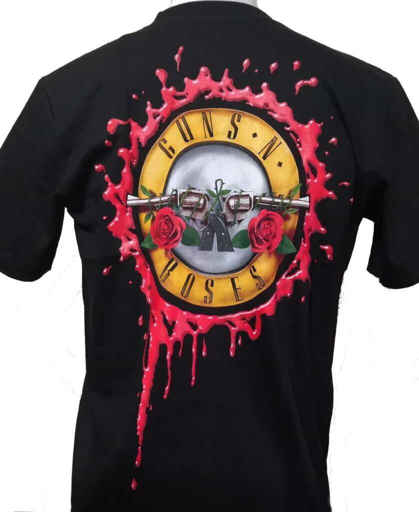 T-shirt Donna Guns N' Roses Use Your Illusion Logo, Ufficiale, Skinny Fit, Nera, Taglia S