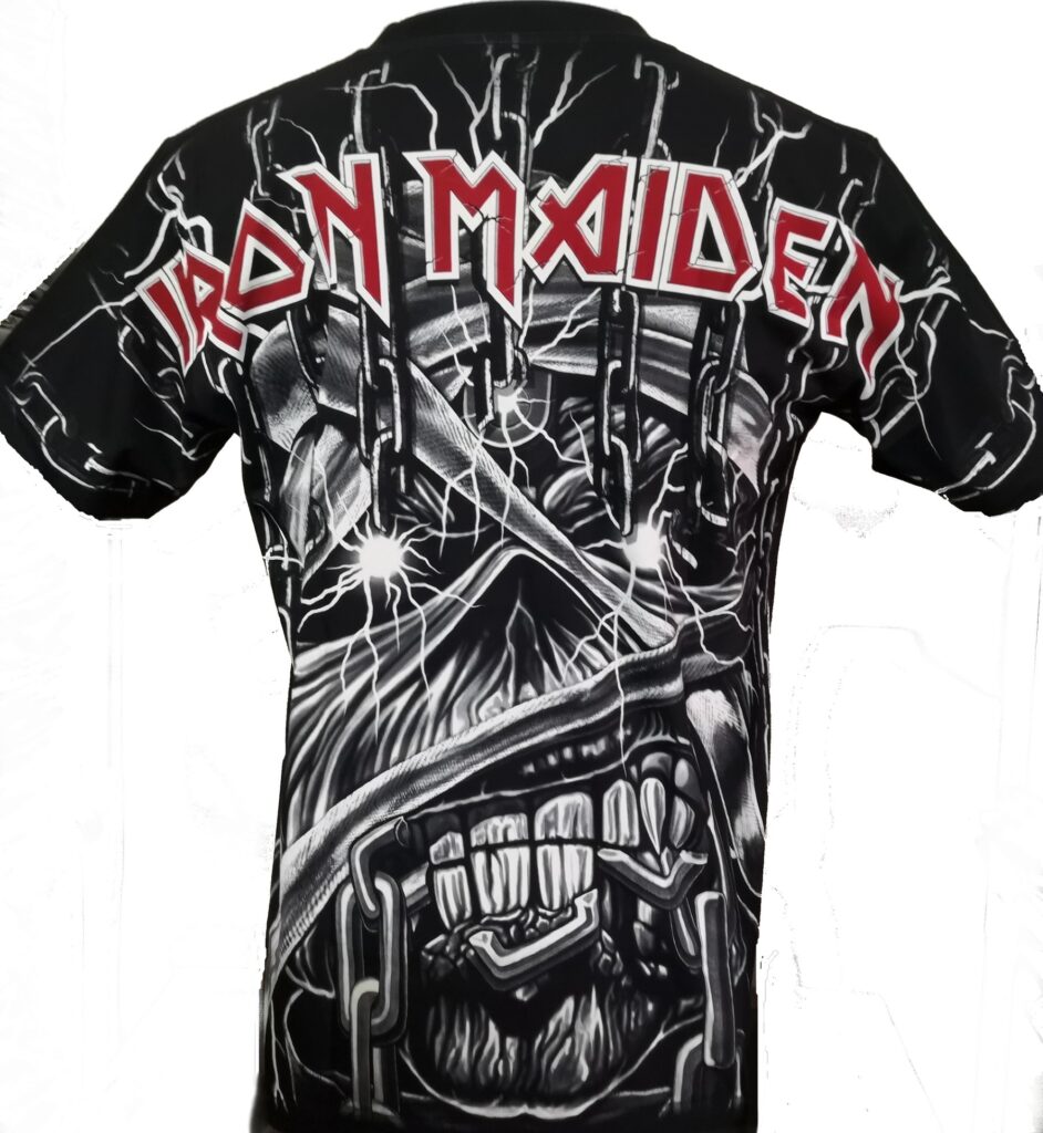 DELTA PRO WEIGHT IRON MAIDEN band T-shirt, size M (men's) cotton black type Vintage Second Hand