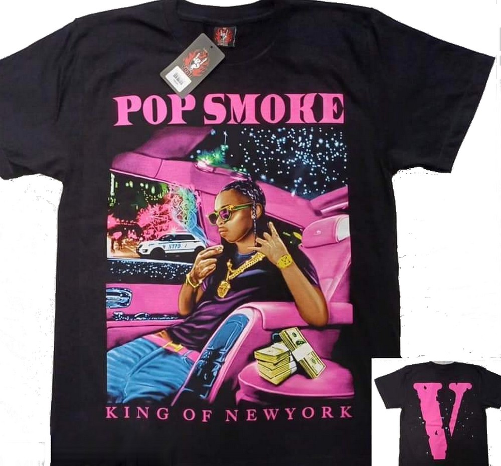 Pop Smoke Black Graphic King Of NY Short Sleeve T-Shirt Adult Size