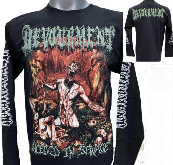 Devourment long-sleeved t-shirt Conceived in Sewage size XXL