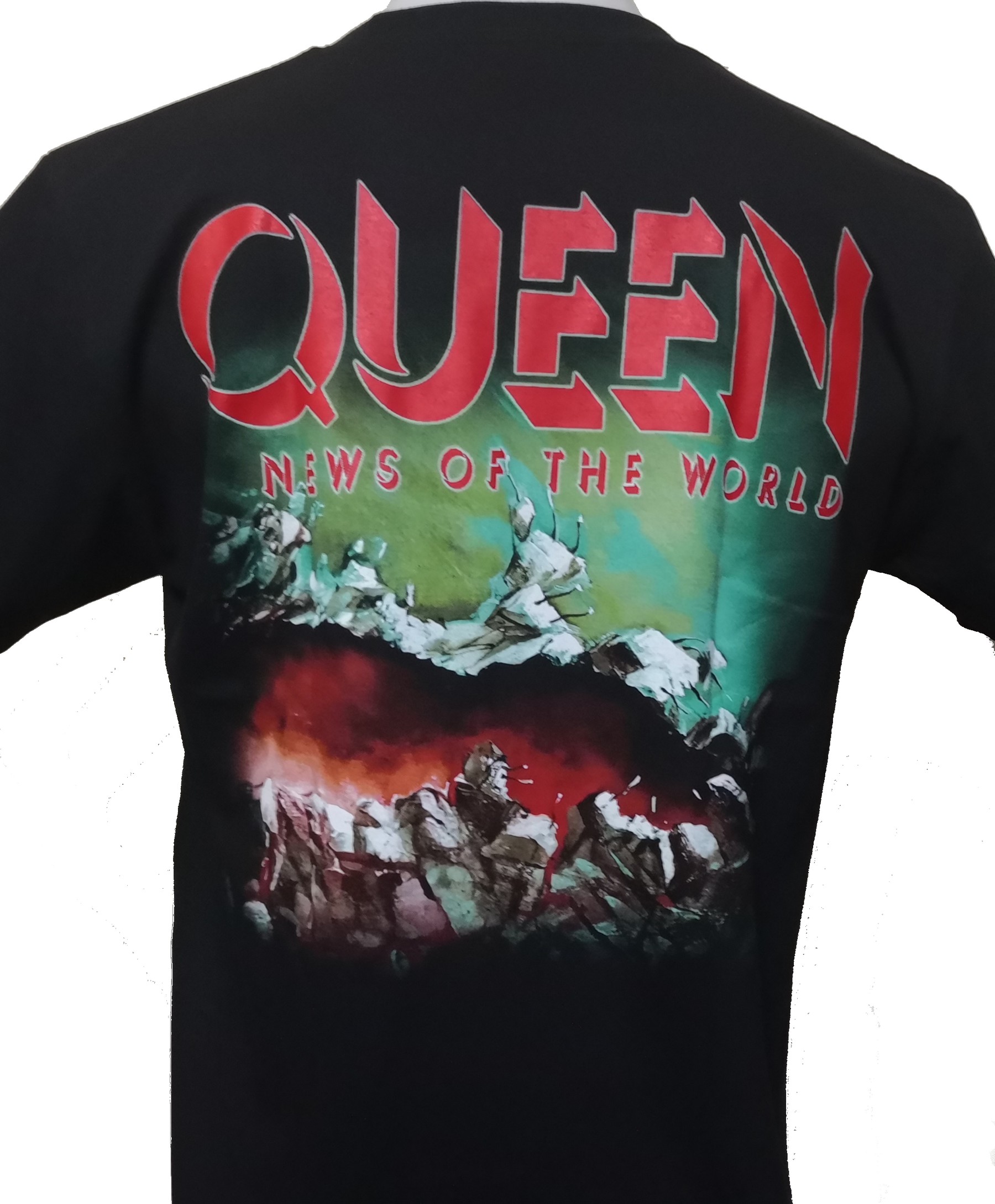 T-Shirt Rockoff Trade Queen 'News Of The World' Donna, Grigio Antracite, Taglia X-Large (46), Scollo A U