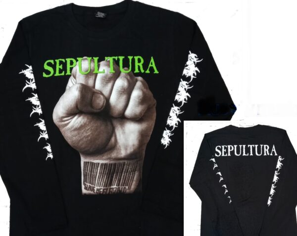 Sepultura long-sleeved t-shirt Slave New World size S