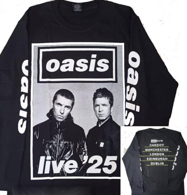 Oasis long-sleeved t-shirt Live `25 size M