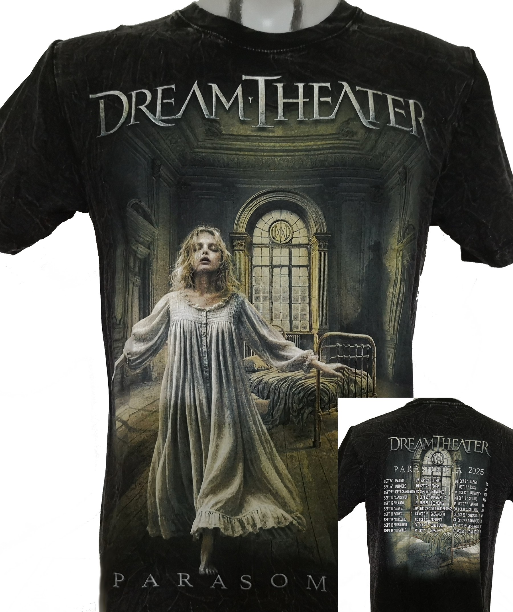 Dream Theater stonewashed t-shirt Parasomnia size L (Glow in the Dark)