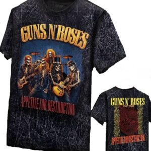 Guns `n` Roses stonewashed t-shirt Appetite for Destruction size XXL (Glow in the Dark)