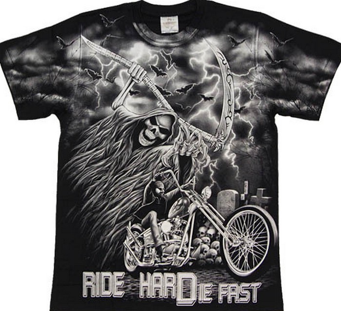 T-shirt Ride Hard Die Fast size XXL